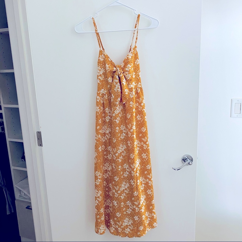 Yellow Floral Summer Dress